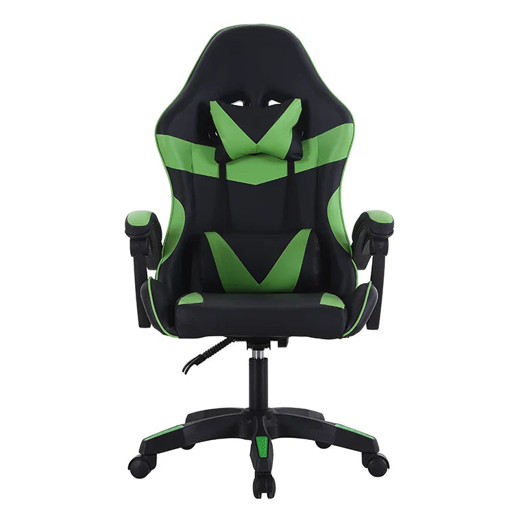HKM-725011 Ergonomic White and Pink Gaming Chair with RGB Lighting and High-Quality Leather Finish