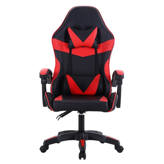 HKM-725011 Ergonomic White and Pink Gaming Chair with RGB Lighting and High-Quality Leather Finish