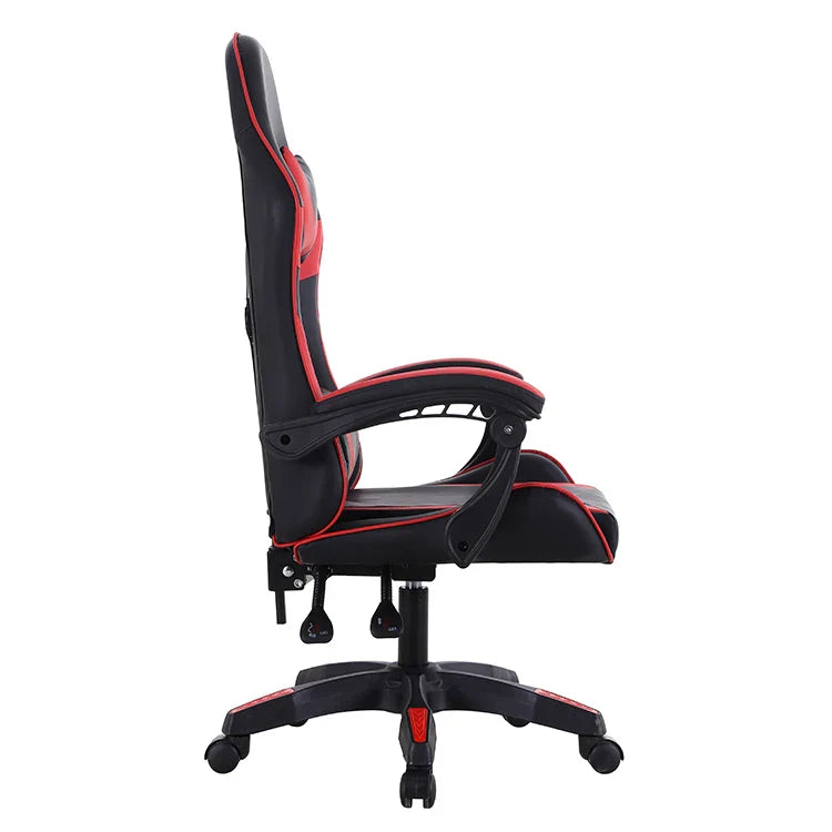 HKM-725011 Ergonomic White and Pink Gaming Chair with RGB Lighting and High-Quality Leather Finish