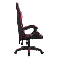HKM-725011 Ergonomic White and Pink Gaming Chair with RGB Lighting and High-Quality Leather Finish