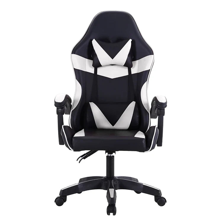 HKM-725011 Ergonomic White and Pink Gaming Chair with RGB Lighting and High-Quality Leather Finish