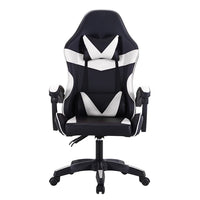 HKM-725011 Ergonomic White and Pink Gaming Chair with RGB Lighting and High-Quality Leather Finish
