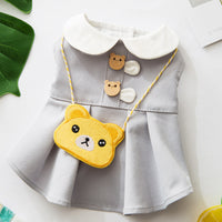 HKM-7250877 Cute Vest Dress for Small Dogs - Bichon Hiromi Style, High-Grade Combed Plain Weave, Various Sizes Available