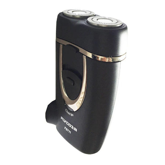 HKM-725203 Rechargeable Portable Rotary Electric Shaver with 2 Heads - No Water Cleaning Required