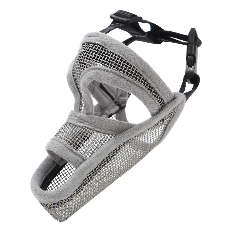 HKM-7252157 Breathable Adjustable Mesh Dog Muzzle for Chewing and Biting Prevention