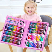 HKM-725267 Children's Watercolor Pen Set - 150 Washable Stationery Tools for Creative Drawing