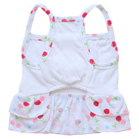 HKM-7253053 Cherry Blossom Cotton Dog Suspender Skirt for Pets