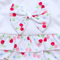 HKM-7253053 Cherry Blossom Cotton Dog Suspender Skirt for Pets