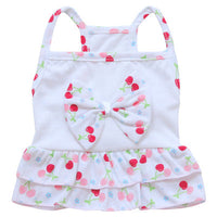 HKM-7253053 Cherry Blossom Cotton Dog Suspender Skirt for Pets