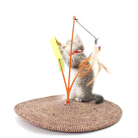 HKM-7253309 Cat Scratching Pad with Cotton Rope and Feather Stick for All Ages