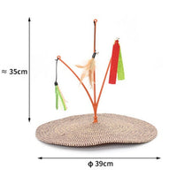 HKM-7253309 Cat Scratching Pad with Cotton Rope and Feather Stick for All Ages
