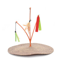 HKM-7253309 Cat Scratching Pad with Cotton Rope and Feather Stick for All Ages