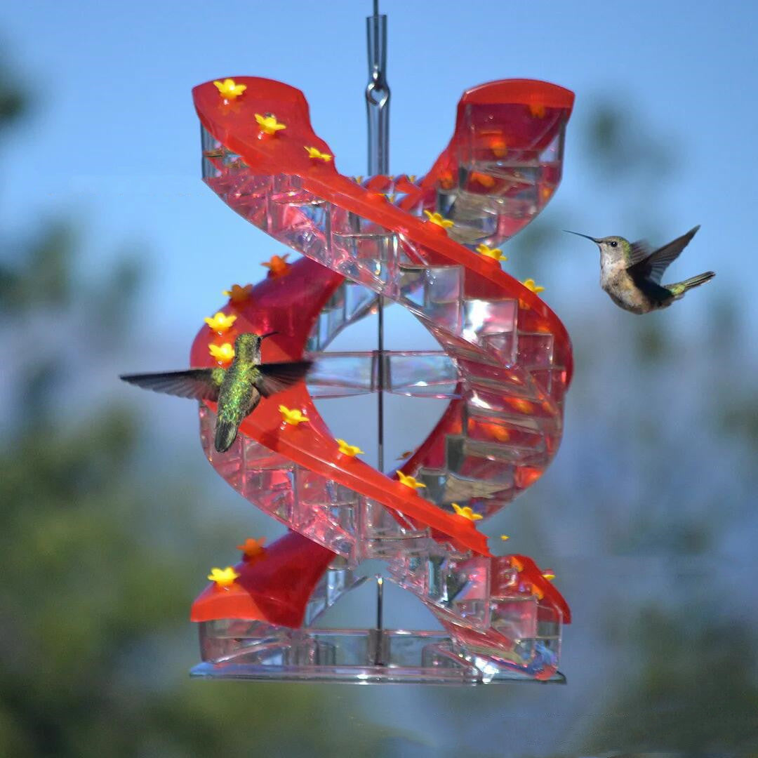 HKM-725395 Spiral Climbing Ladder Hummingbird Feeder - Durable Plastic Design, Unilateral & Bilateral Options