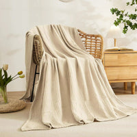 HKM-725459 Soft Cotton Muslin Thermal Blanket for Newborns - Portable Wearable Baby Quilt and Bed Cover