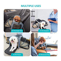 HKM-7254717 Expandable Soft-Sided Pet Carrier with Multiple Entry Points and Reflective Safety Tapes for Cats and Dogs