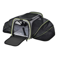 HKM-7254717 Expandable Soft-Sided Pet Carrier with Multiple Entry Points and Reflective Safety Tapes for Cats and Dogs