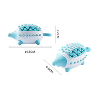 HKM-7255741 Durable Hedgehog Shape Dog Toy with Food Dispensing and Teeth Cleaning Features for Small to Large Breeds