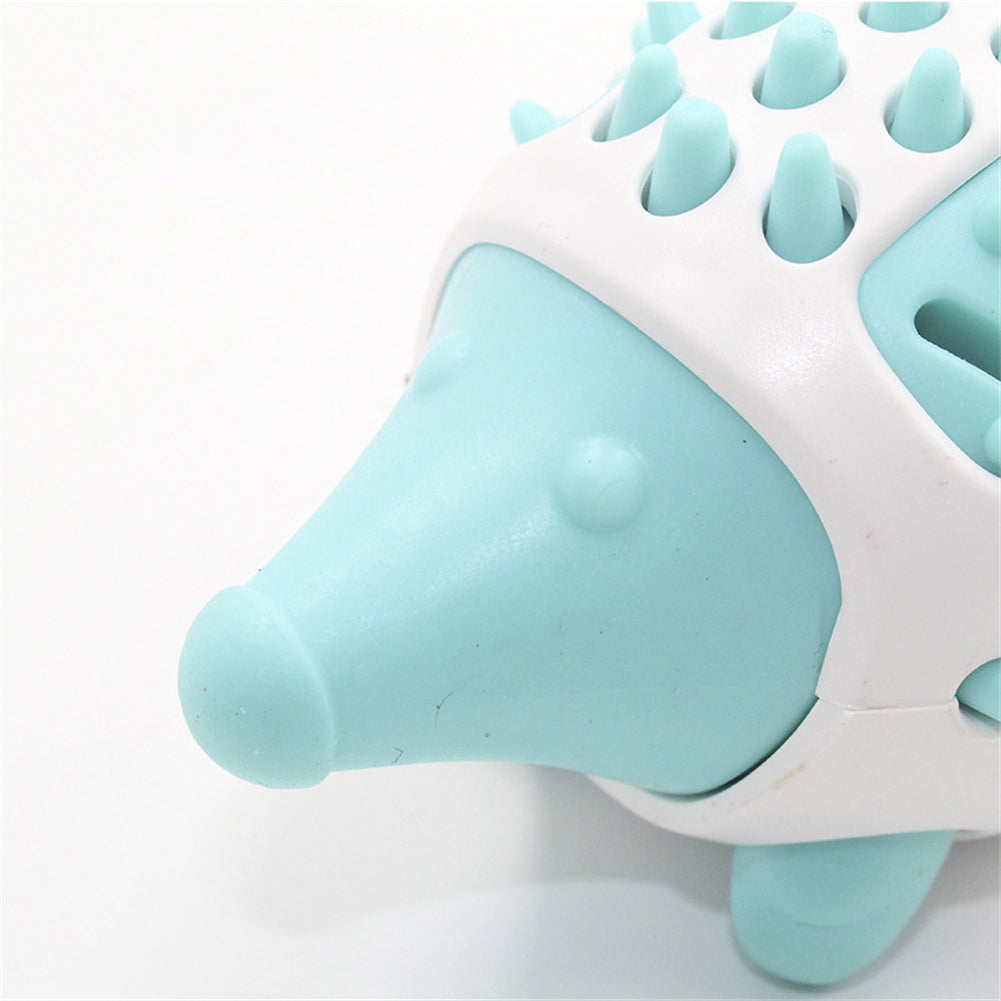HKM-7255741 Durable Hedgehog Shape Dog Toy with Food Dispensing and Teeth Cleaning Features for Small to Large Breeds