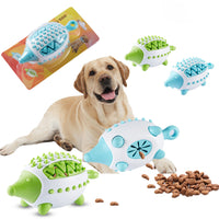 HKM-7255741 Durable Hedgehog Shape Dog Toy with Food Dispensing and Teeth Cleaning Features for Small to Large Breeds