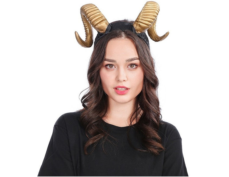 HKM-725587 Exaggerated Horn Antlers Headband for Halloween and Christmas Celebrations