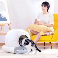 HKM-725587 Smart Automatic Self-Cleaning Cat Litter Box with Odor Control and APP Features, Model BLW02-P