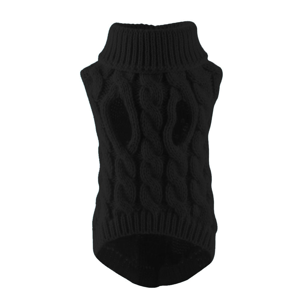 HKM-7256253 Winter Warm Puppy Sweater - Cozy Styles in White, Black, Light Blue, Burgundy, Gray, Pink, and Beige (S-XL)