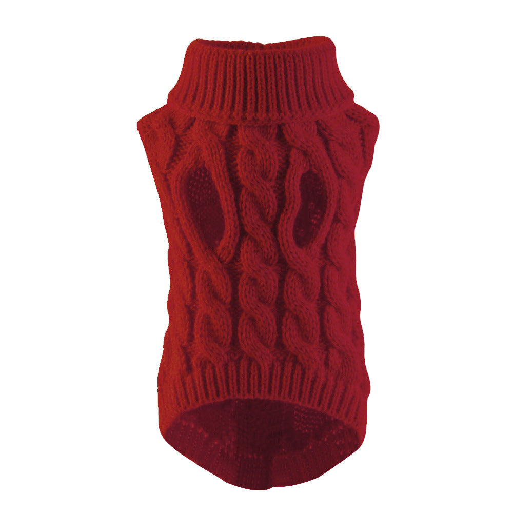 HKM-7256253 Winter Warm Puppy Sweater - Cozy Styles in White, Black, Light Blue, Burgundy, Gray, Pink, and Beige (S-XL)