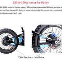 HKM-725715 16-Inch Kids Electric Bike with 36V Hub Motor, 5.0AH Lithium Battery, 2 Gears, Disc Brakes
