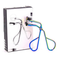 HKM-725715 16mm Partial Eyelash Curler with Silicone Gasket - Carbon Steel Wire Plating, Available in Silver, Black, Titanium, Rose Gold
