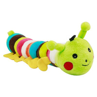 HKM-7257917 Caterpillar Plush Sound Toy for Cats and Dogs - Noil Cloth with PP Cotton Filling, 28cm