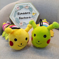 HKM-7257917 Caterpillar Plush Sound Toy for Cats and Dogs - Noil Cloth with PP Cotton Filling, 28cm