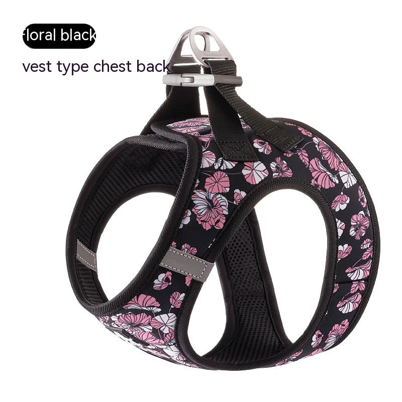 HKM-7258045 Breathable Lightweight Dog Vest Strap with Traction Rope in Various Colors
