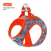 HKM-7258045 Breathable Lightweight Dog Vest Strap with Traction Rope in Various Colors