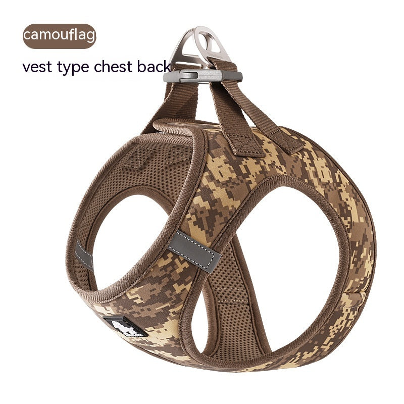 HKM-7258045 Breathable Lightweight Dog Vest Strap with Traction Rope in Various Colors