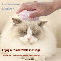 HKM-7259837 Multifunctional Cat and Dog Comb with Laser Teaser, Pink and Yellow Design
