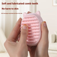 HKM-7259837 Multifunctional Cat and Dog Comb with Laser Teaser, Pink and Yellow Design