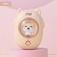HKM-7259837 Multifunctional Cat and Dog Comb with Laser Teaser, Pink and Yellow Design