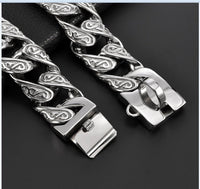 HKM-7260221 Durable Stainless Steel Pitbull Bulldog Collar with Strong Clasp - Multiple Sizes Available