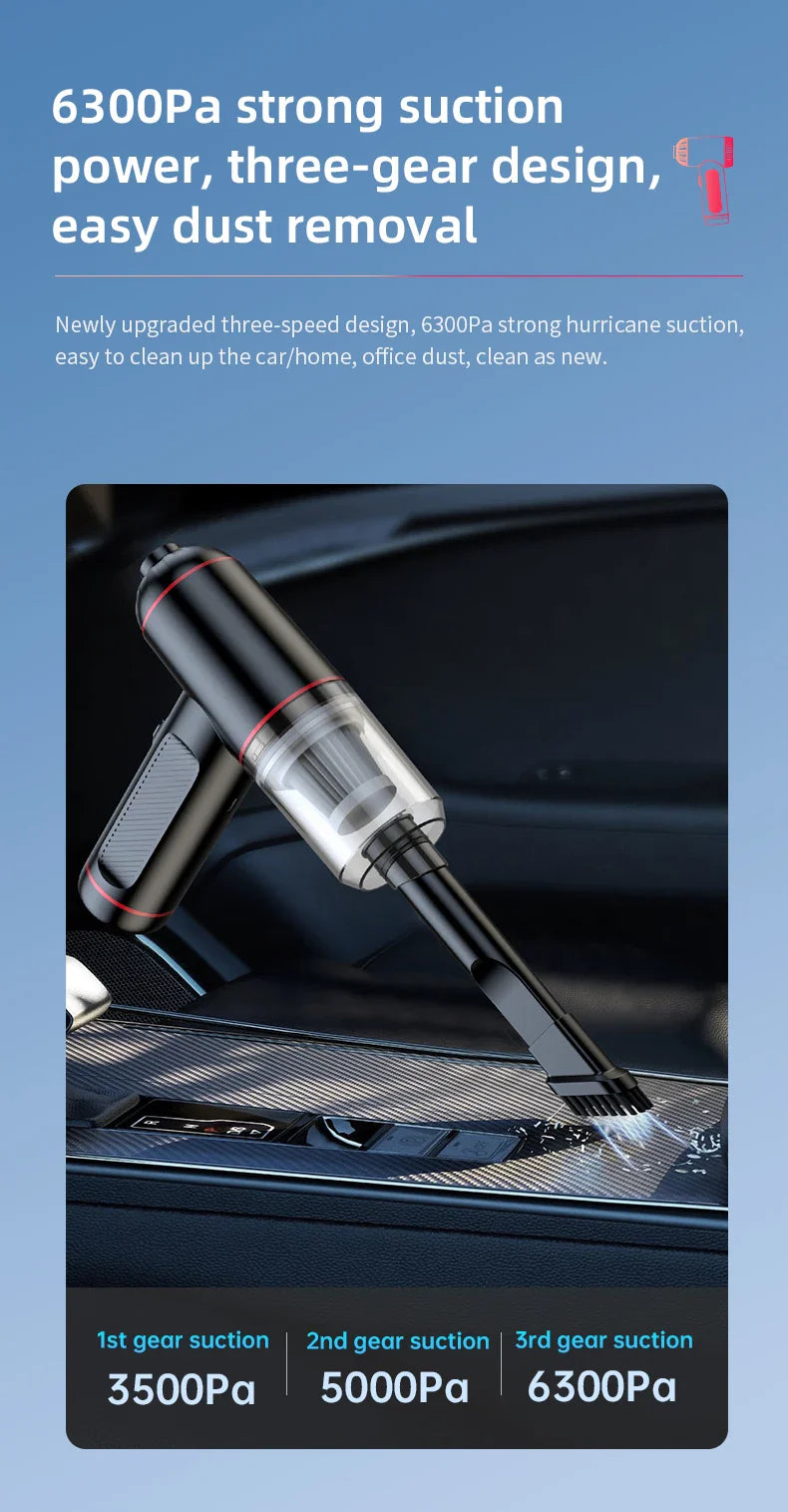 HKM-726035 Portable Cordless Handheld Car Vacuum Cleaner with Rechargeable Battery for Efficient Auto Cleaning