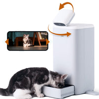 HKM-7261501 Automatic Cat Feeder with 360° HD Camera, Night Vision, Timed Portion Control, and 2-Way Audio