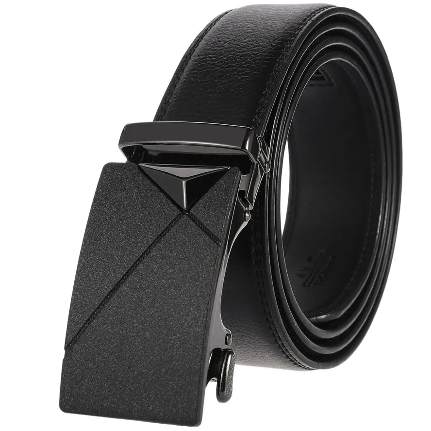 HKM-726163 Men's Automatic Buckle Leather Belt - Model LY36-7795-1