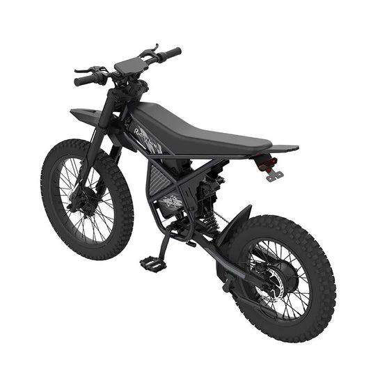 HKM-726227 2000W 48V Off-Road Electric Bike with 25-Inch Carbon Steel Frame and Dual Lithium Battery