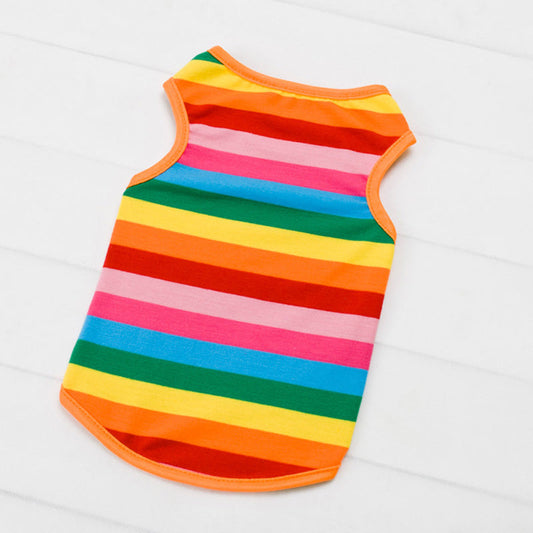 HKM-7262397 Colorful Summer Pet Vest for Dogs in Various Sizes - Casual Polyester Cotton Design