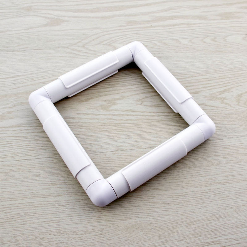 HKM-726291 Handheld Square Embroidery Plastic Frame Hoop for Cross Stitch - Multiple Sizes Available
