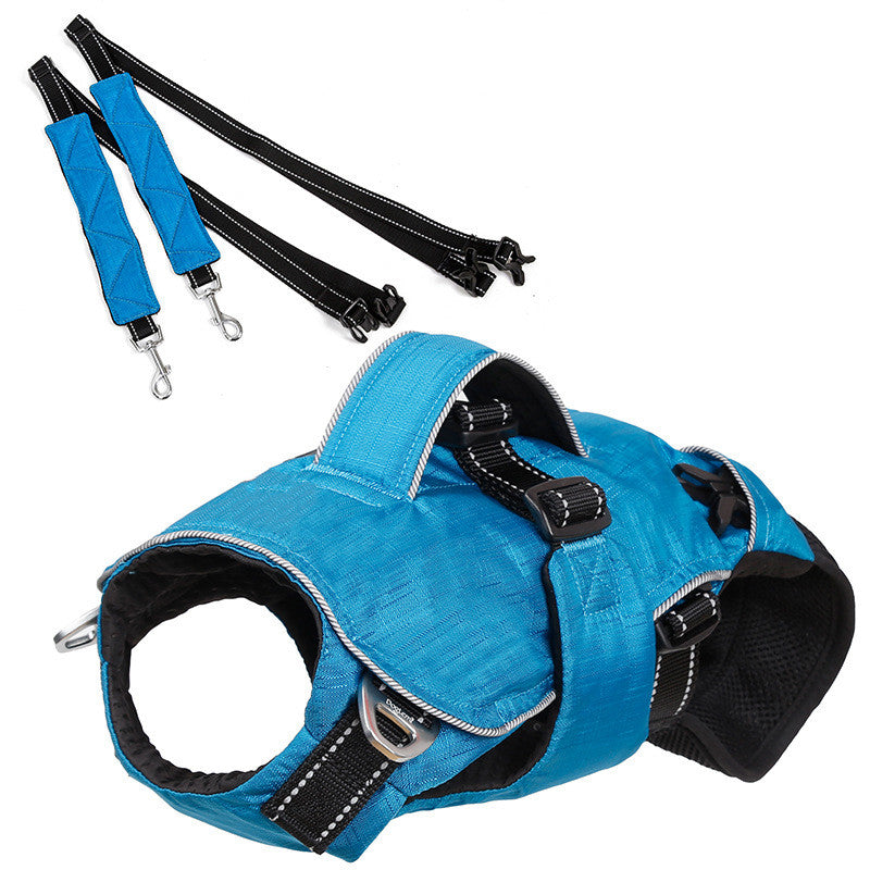 HKM-7263293 Multifunctional Blue and Grey Pet Backpack - Soft, Breathable, Reflective Design