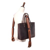 HKM-726355 Genuine Leather England Style Shoulder Bag - Large Capacity Tote