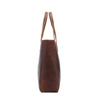 HKM-726355 Genuine Leather England Style Shoulder Bag - Large Capacity Tote