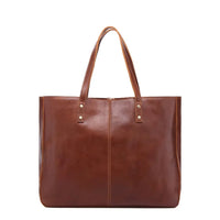 HKM-726355 Genuine Leather England Style Shoulder Bag - Large Capacity Tote