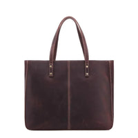 HKM-726355 Genuine Leather England Style Shoulder Bag - Large Capacity Tote