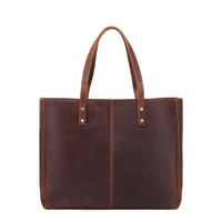 HKM-726355 Genuine Leather England Style Shoulder Bag - Large Capacity Tote